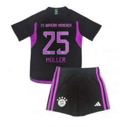 Bayern Munich Thomas Muller #25 Auswärtstrikot Kinder 2023-24 Kurzarm (+ kurze hosen)