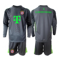 Bayern Munich Torwart Auswärtstrikot Kinder 2025-26 Langarm (+ kurze hosen)