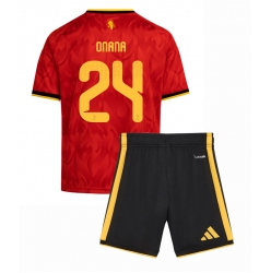 Belgien Amadou Onana #24 Heimtrikot Kinder WM 2026 Kurzarm (+ kurze hosen)