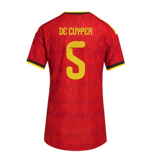 Belgien Maxim De Cuyper #5 Heimtrikot Frauen WM 2026 Kurzarm Belgien Maxim De Cuyper #5 Heimtrikot Frauen WM 2026 Kurzarm