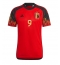 Belgien Romelu Lukaku #9 Heimtrikot WM 2022 Kurzarm