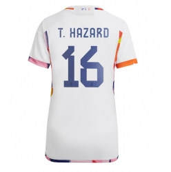 Belgien Thorgan Hazard #16 Auswärtstrikot Frauen WM 2022 Kurzarm