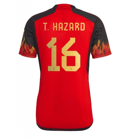 Belgien Thorgan Hazard #16 Heimtrikot WM 2022 Kurzarm