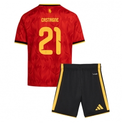 Belgien Timothy Castagne #21 Heimtrikot Kinder WM 2026 Kurzarm (+ kurze hosen)