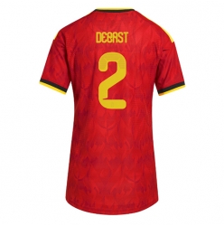 Belgien Zeno Debast #2 Heimtrikot Frauen WM 2026 Kurzarm