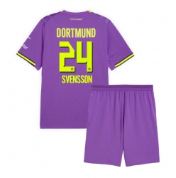 Borussia Dortmund Daniel Svensson #24 3rd trikot Kinder 2026-27 Kurzarm (+ kurze hosen)