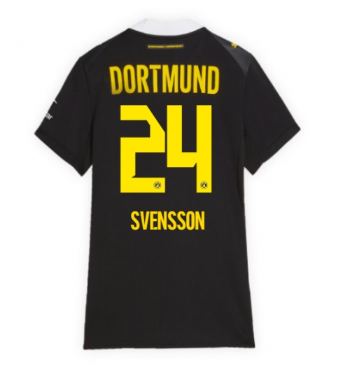 Borussia Dortmund Daniel Svensson #24 Auswärtstrikot Frauen 2026-27 Kurzarm Borussia Dortmund Daniel Svensson #24 Auswärtstrikot Frauen 2026-27 Kurzarm