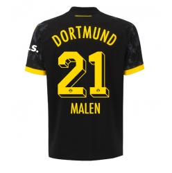 Borussia Dortmund Donyell Malen #21 Auswärtstrikot 2023-24 Kurzarm