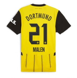 Borussia Dortmund Donyell Malen #21 Heimtrikot 2024-25 Kurzarm