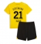 Borussia Dortmund Donyell Malen #21 Heimtrikot Kinder 2023-24 Kurzarm (+ kurze hosen)