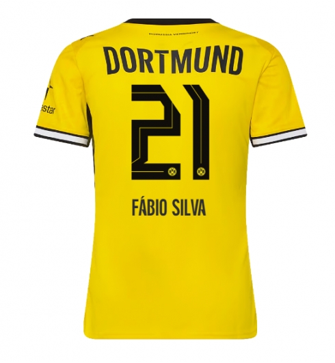 Borussia Dortmund Fabio Silva #21 Heimtrikot Frauen 2026-27 Kurzarm Borussia Dortmund Fabio Silva #21 Heimtrikot Frauen 2026-27 Kurzarm