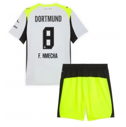 Borussia Dortmund Felix Nmecha #8 Auswärtstrikot Kinder 2025-26 Kurzarm (+ kurze hosen)