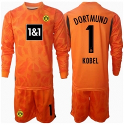 Borussia Dortmund Gregor Kobel #1 Torwart 3rd trikot Kinder 2024-25 Langarm (+ kurze hosen)
