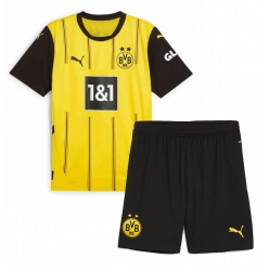 Borussia Dortmund Heimtrikot Kinder 2024-25 Kurzarm (+ kurze hosen)