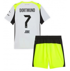 Borussia Dortmund Jobe Bellingham #7 Auswärtstrikot Kinder 2025-26 Kurzarm (+ kurze hosen)