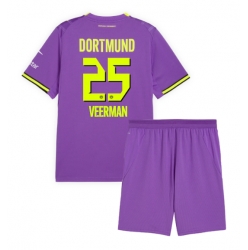 Borussia Dortmund Joey Veerman #25 3rd trikot Kinder 2026-27 Kurzarm (+ kurze hosen)