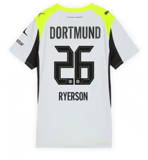 Borussia Dortmund Julian Ryerson #26 Auswärtstrikot Frauen 2025-26 Kurzarm Borussia Dortmund Julian Ryerson #26 Auswärtstrikot Frauen 2025-26 Kurzarm
