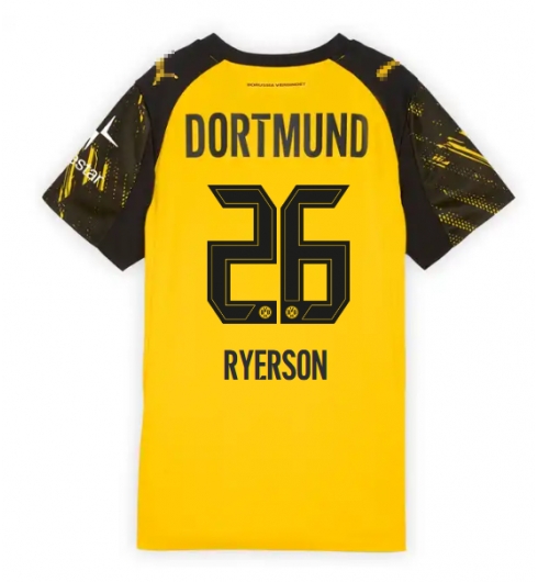 Borussia Dortmund Julian Ryerson #26 Heimtrikot Frauen 2025-26 Kurzarm Borussia Dortmund Julian Ryerson #26 Heimtrikot Frauen 2025-26 Kurzarm