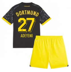 Borussia Dortmund Karim Adeyemi #27 Auswärtstrikot Kinder 2023-24 Kurzarm (+ kurze hosen)