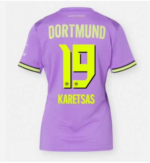 Borussia Dortmund Konstantinos Karetsas #19 3rd trikot Frauen 2026-27 Kurzarm Borussia Dortmund Konstantinos Karetsas #19 3rd trikot Frauen 2026-27 Kurzarm