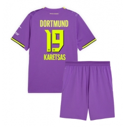 Borussia Dortmund Konstantinos Karetsas #19 3rd trikot Kinder 2026-27 Kurzarm (+ kurze hosen)