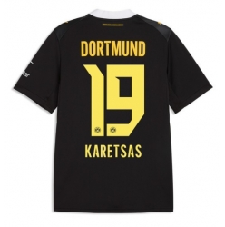Borussia Dortmund Konstantinos Karetsas #19 Auswärtstrikot 2026-27 Kurzarm
