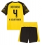 Borussia Dortmund Nico Schlotterbeck #4 Heimtrikot Kinder 2025-26 Kurzarm (+ kurze hosen)