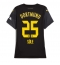 Borussia Dortmund Niklas Sule #25 Auswärtstrikot Frauen 2024-25 Kurzarm