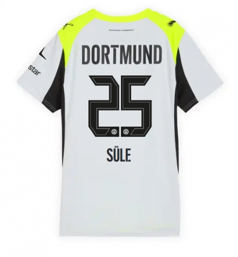 Borussia Dortmund Niklas Sule #25 Auswärtstrikot Frauen 2025-26 Kurzarm Borussia Dortmund Niklas Sule #25 Auswärtstrikot Frauen 2025-26 Kurzarm