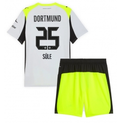 Borussia Dortmund Niklas Sule #25 Auswärtstrikot Kinder 2025-26 Kurzarm (+ kurze hosen)