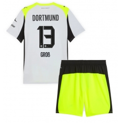Borussia Dortmund Pascal Gross #13 Auswärtstrikot Kinder 2025-26 Kurzarm (+ kurze hosen)