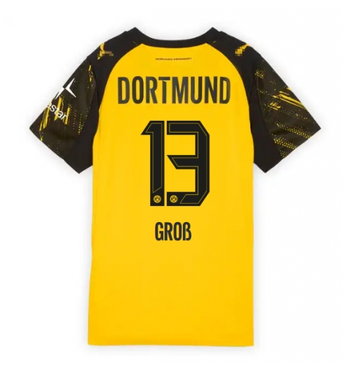 Borussia Dortmund Pascal Gross #13 Heimtrikot Frauen 2025-26 Kurzarm Borussia Dortmund Pascal Gross #13 Heimtrikot Frauen 2025-26 Kurzarm