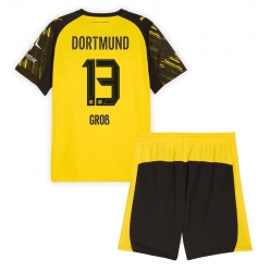 Borussia Dortmund Pascal Gross #13 Heimtrikot Kinder 2025-26 Kurzarm (+ kurze hosen)