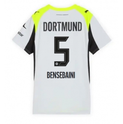Borussia Dortmund Ramy Bensebaini #5 Auswärtstrikot Frauen 2025-26 Kurzarm