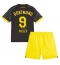 Borussia Dortmund Sebastien Haller #9 Auswärtstrikot Kinder 2023-24 Kurzarm (+ kurze hosen)
