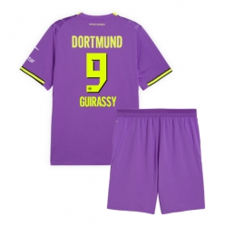 Borussia Dortmund Serhou Guirassy #9 3rd trikot Kinder 2026-27 Kurzarm (+ kurze hosen)