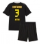 Borussia Dortmund Waldemar Anton #3 Auswärtstrikot Kinder 2026-27 Kurzarm (+ kurze hosen)