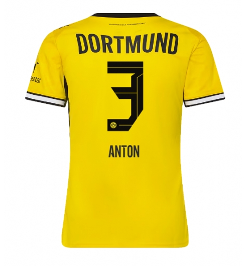 Borussia Dortmund Waldemar Anton #3 Heimtrikot Frauen 2026-27 Kurzarm Borussia Dortmund Waldemar Anton #3 Heimtrikot Frauen 2026-27 Kurzarm