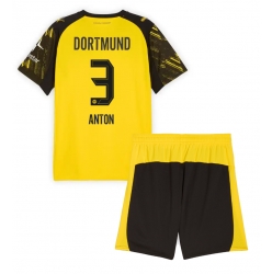 Borussia Dortmund Waldemar Anton #3 Heimtrikot Kinder 2025-26 Kurzarm (+ kurze hosen)