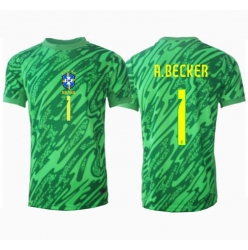 Brasilien Alisson Becker #1 Torwart Heimtrikot Copa America 2024 Kurzarm