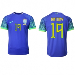 Brasilien Antony #19 Auswärtstrikot WM 2022 Kurzarm