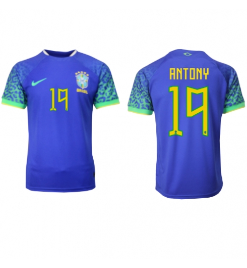 Brasilien Antony #19 Auswärtstrikot WM 2022 Kurzarm