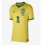 Brasilien Bruno Guimaraes #8 Heimtrikot Frauen WM 2026 Kurzarm Brasilien Bruno Guimaraes #8 Heimtrikot Frauen WM 2026 Kurzarm
