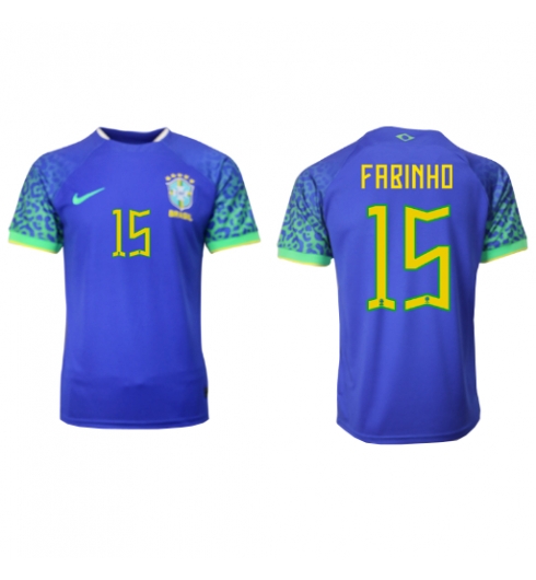 Brasilien Fabinho #15 Auswärtstrikot WM 2022 Kurzarm