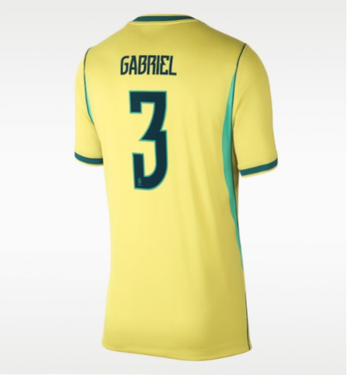 Brasilien Gabriel Magalhaes #3 Heimtrikot Frauen WM 2026 Kurzarm Brasilien Gabriel Magalhaes #3 Heimtrikot Frauen WM 2026 Kurzarm