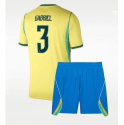 Brasilien Gabriel Magalhaes #3 Heimtrikot Kinder WM 2026 Kurzarm (+ kurze hosen)