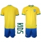 Brasilien Heimtrikot Kinder WM 2022 Kurzarm (+ kurze hosen)