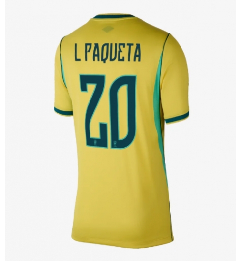 Brasilien Lucas Paqueta #20 Heimtrikot Frauen WM 2026 Kurzarm Brasilien Lucas Paqueta #20 Heimtrikot Frauen WM 2026 Kurzarm