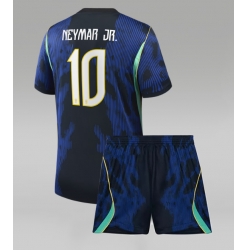 Brasilien Neymar Jr #10 Auswärtstrikot Kinder WM 2026 Kurzarm (+ kurze hosen)
