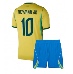 Brasilien Neymar Jr #10 Heimtrikot Kinder WM 2026 Kurzarm (+ kurze hosen)
